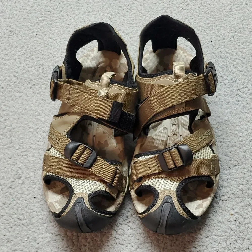 Runmaxx Men's Hiking Sandals - Tan and Black Size 41